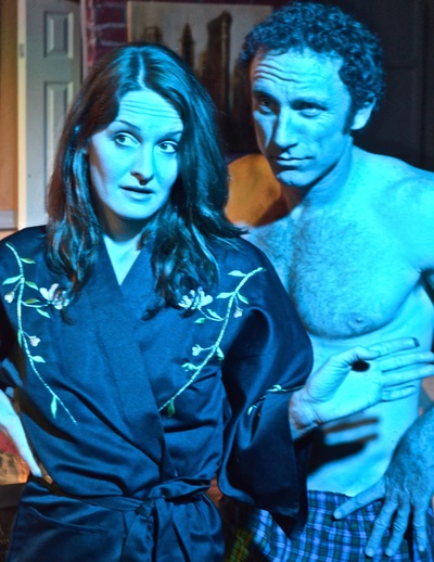Joel Bryant and Stephanie Dawn Greene in Frankie and Johnny in the Clair de Lune at Coachella Valley Repertory Theatre in Cathedral City, California