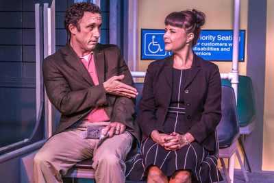 Joel Bryant and Andrea Gwynnel in 2 Across at Coachella Valley Repertory Theater in Cathedral City, California