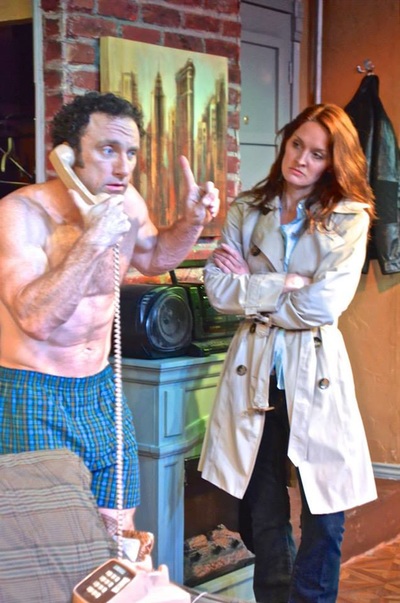 Joel Bryant and Stephanie Dawn Greene in Frankie and Johnny in the Clair de Lune at Coachella Valley Repertory Theatre in Cathedral City, California