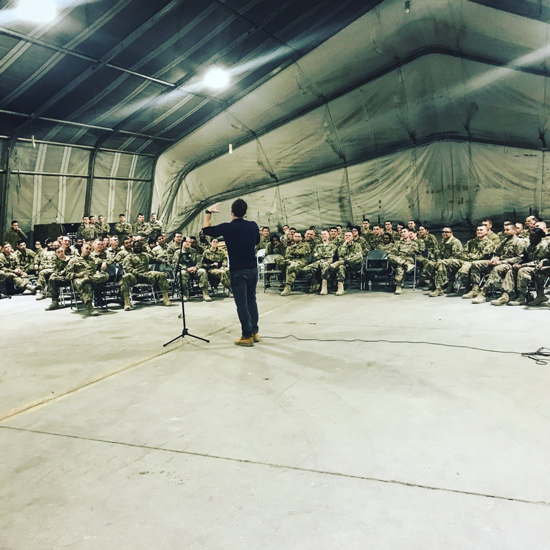 Headlining shows in Afghanistan for Armed Forces Entertainment