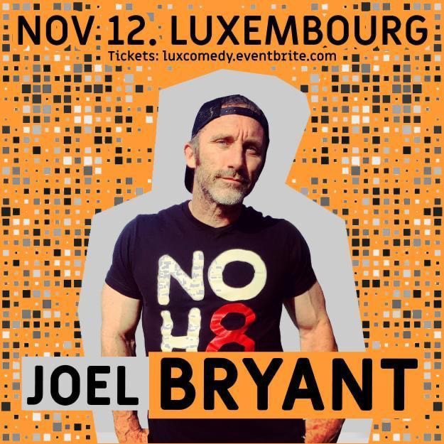Joel Bryant headlines a standup comedy show in Luxembourg