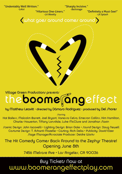 Poster for The Boomerang Effect at The Zephyr Theatre in Los Angeles, California