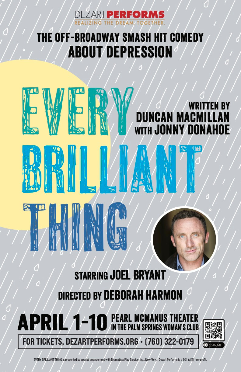 Poster for Every Brilliant Thing at Dezart Performs in Palm Springs, California