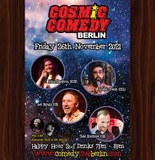Joel Bryant headlining standup comedy at Cosmic Comedy in Berlin, Germany