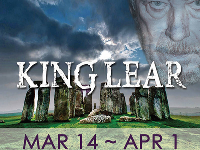 Poster for King Lear at Rubicon Theatre Company in Ventura, California