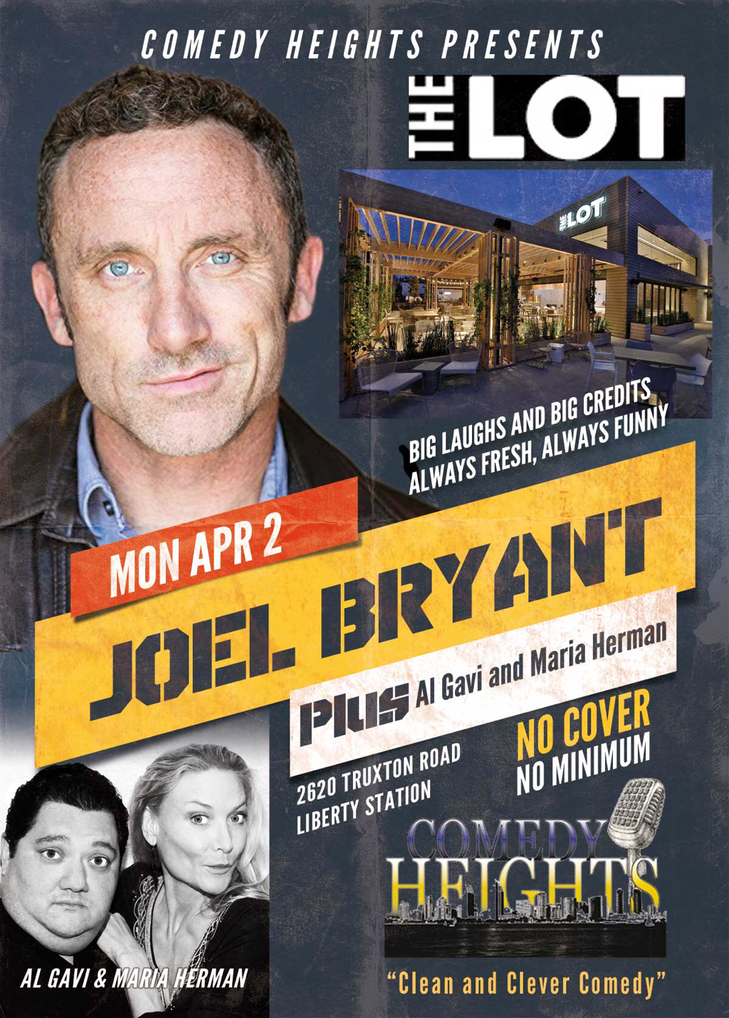 Stand-up comedy headliner at The Lot in San Diego, CA